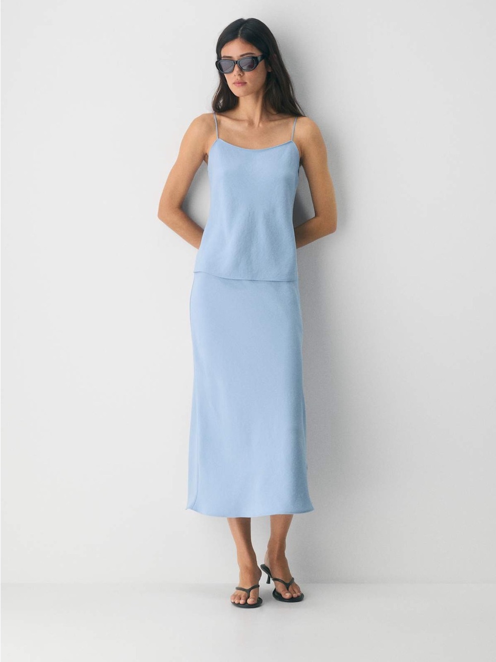 nwot Wilfred Devotion skirt 8 ripple blue